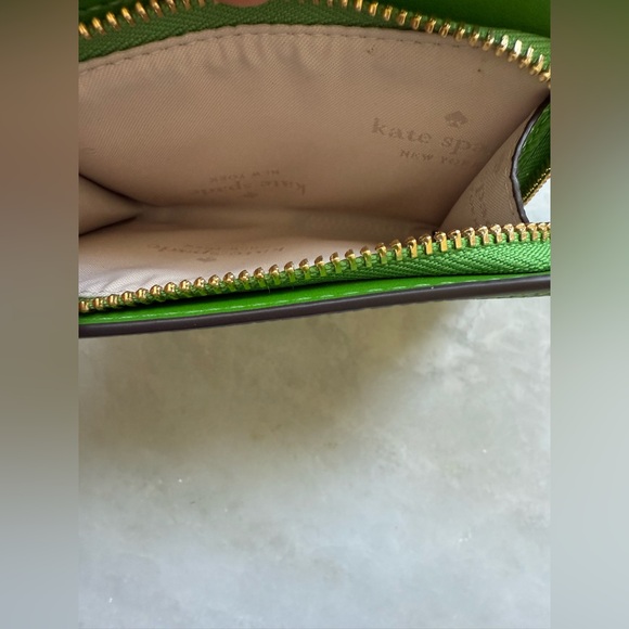 Kate Spade Kayla Pebbled Leather Green Wallet NWT - Picture 12 of 13